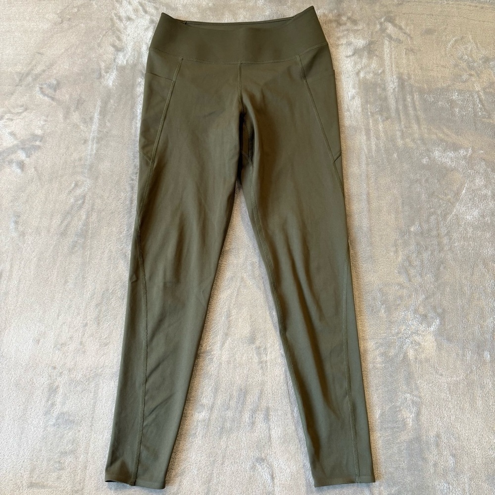 Uniqlo Khaki Gym Athletic Activewear Leggings Wmn’s Sz S